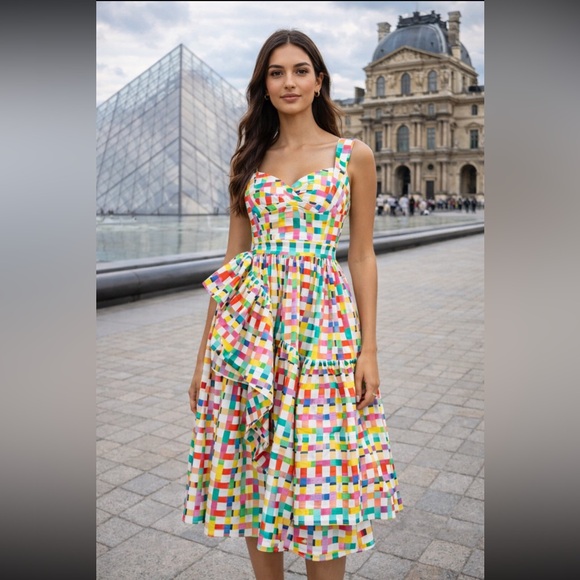 CeliaB Dresses & Skirts - Anthropologie NWT CeliaB Corsica Asymmetrical Ruffle Dress size XS.